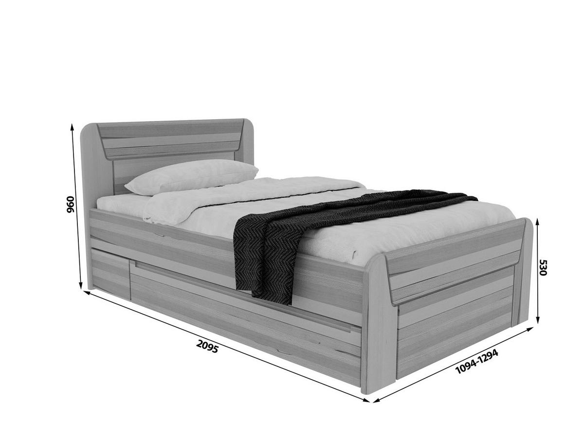 BETT 100/200 cm  in Kernbuche  - Kernbuche, MODERN, Holz (100/200cm) - MID.YOU