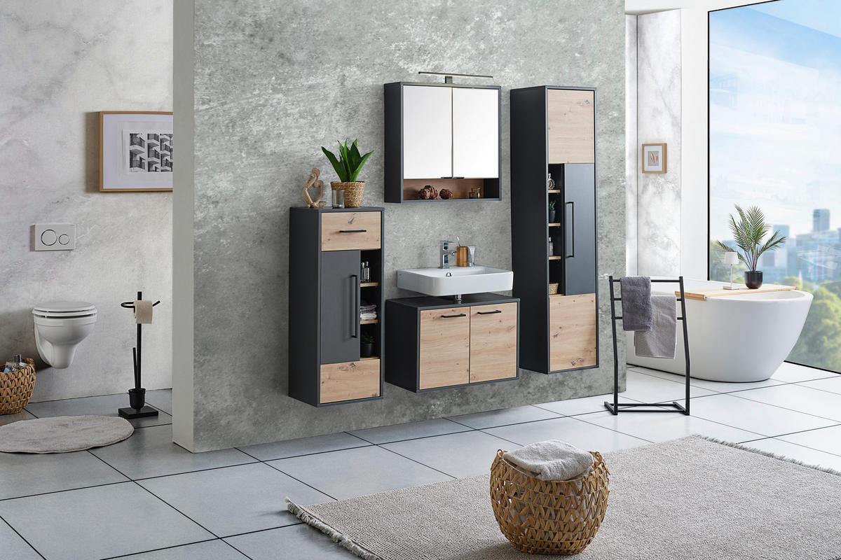 UNTERSCHRANK 40/102,5/33 cm   - MODERN, Holzwerkstoff/Metall (40/102,5/33cm) - MID.YOU