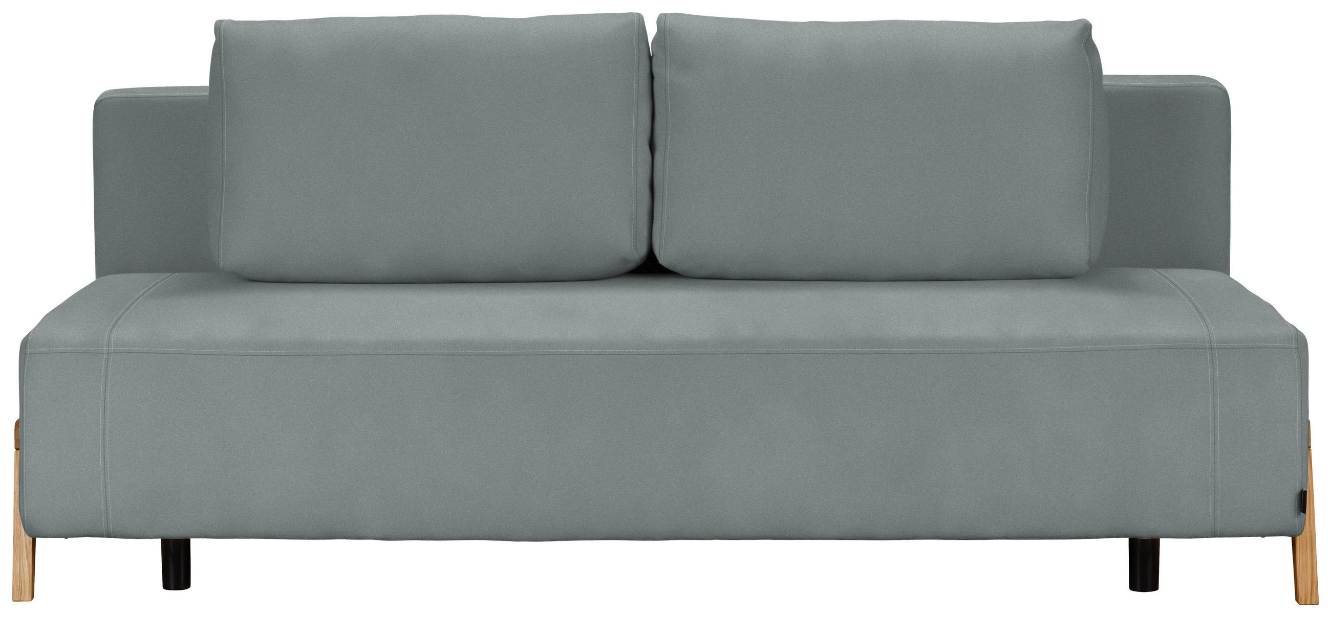 SCHLAFSOFA Mikrofaser Grau  - Naturfarben/Grau, Design, Holz/Textil (211/88/102cm) - Niels Andersson