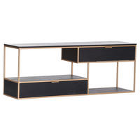 LOWBOARD 160/60/40 cm  - Goldfarben/Schwarz, Design, Holz/Metall (160/60/40cm) - Lomoco