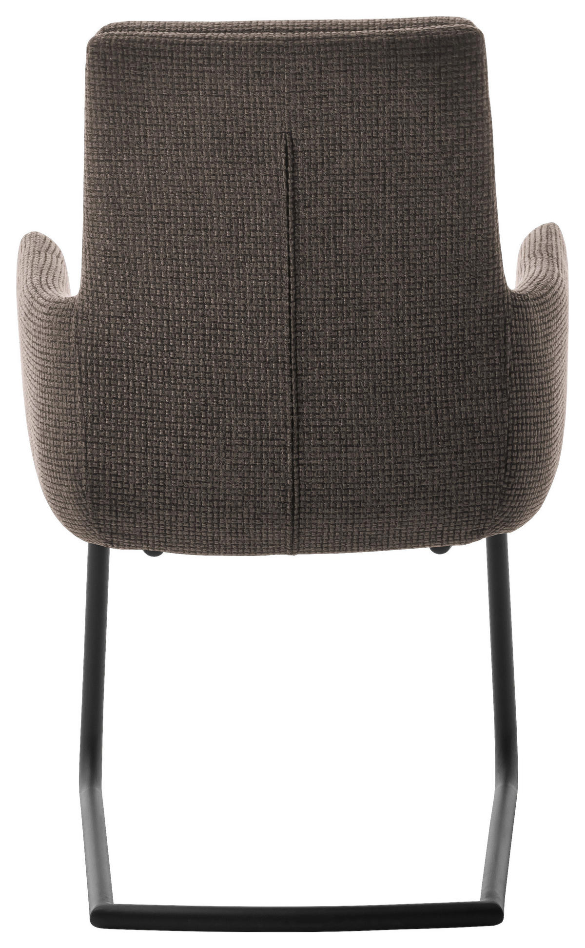 ARMLEHNSTUHL  in Stahl Webstoff  - Schwarz/Cappuccino, Design, Textil/Metall (61/90/64cm) - Dieter Knoll