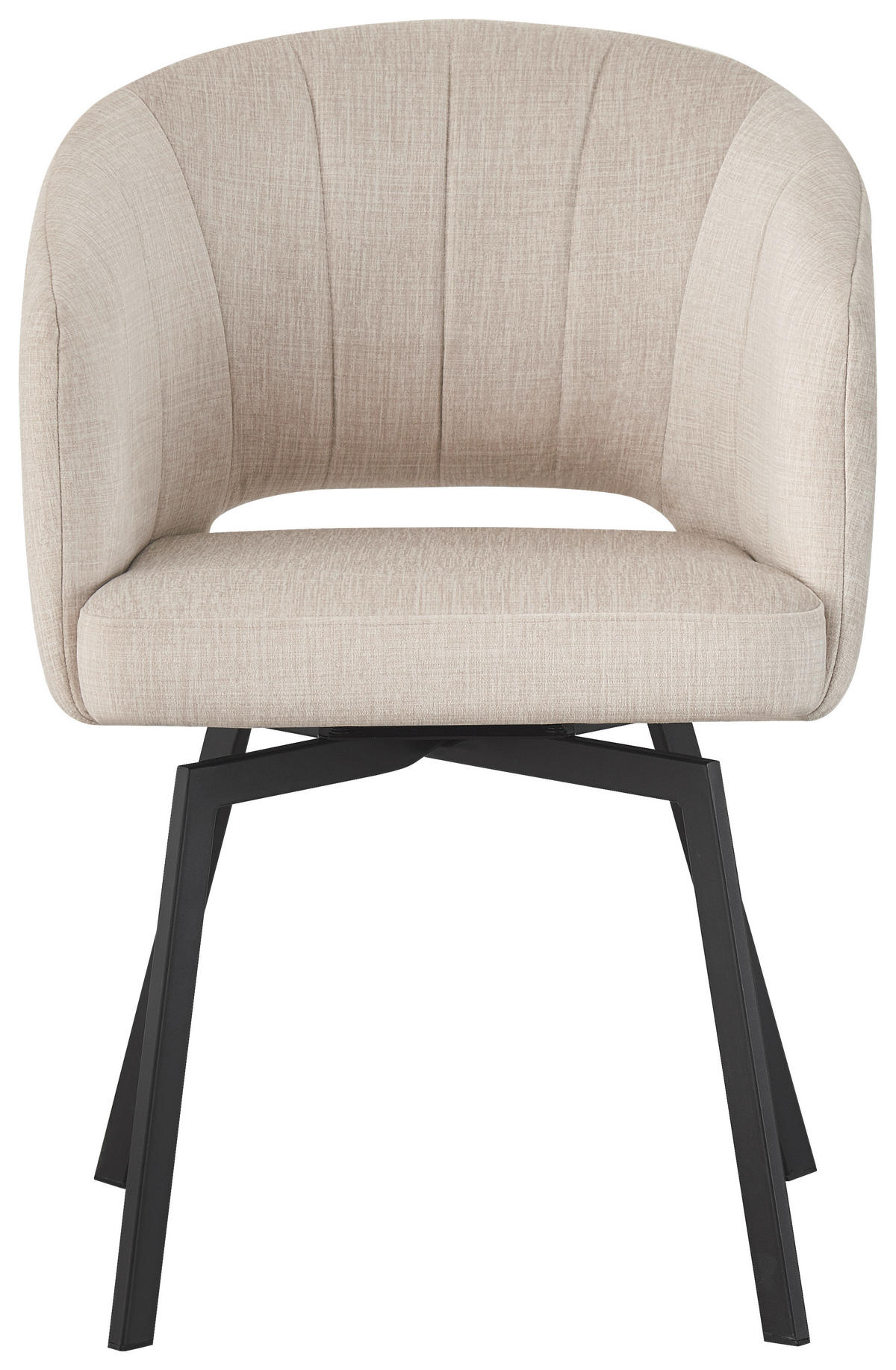 ARMLEHNSTUHL  in Eisen Webstoff  - Beige/Schwarz, Design, Textil/Metall (57/62,5/81cm) - Carryhome