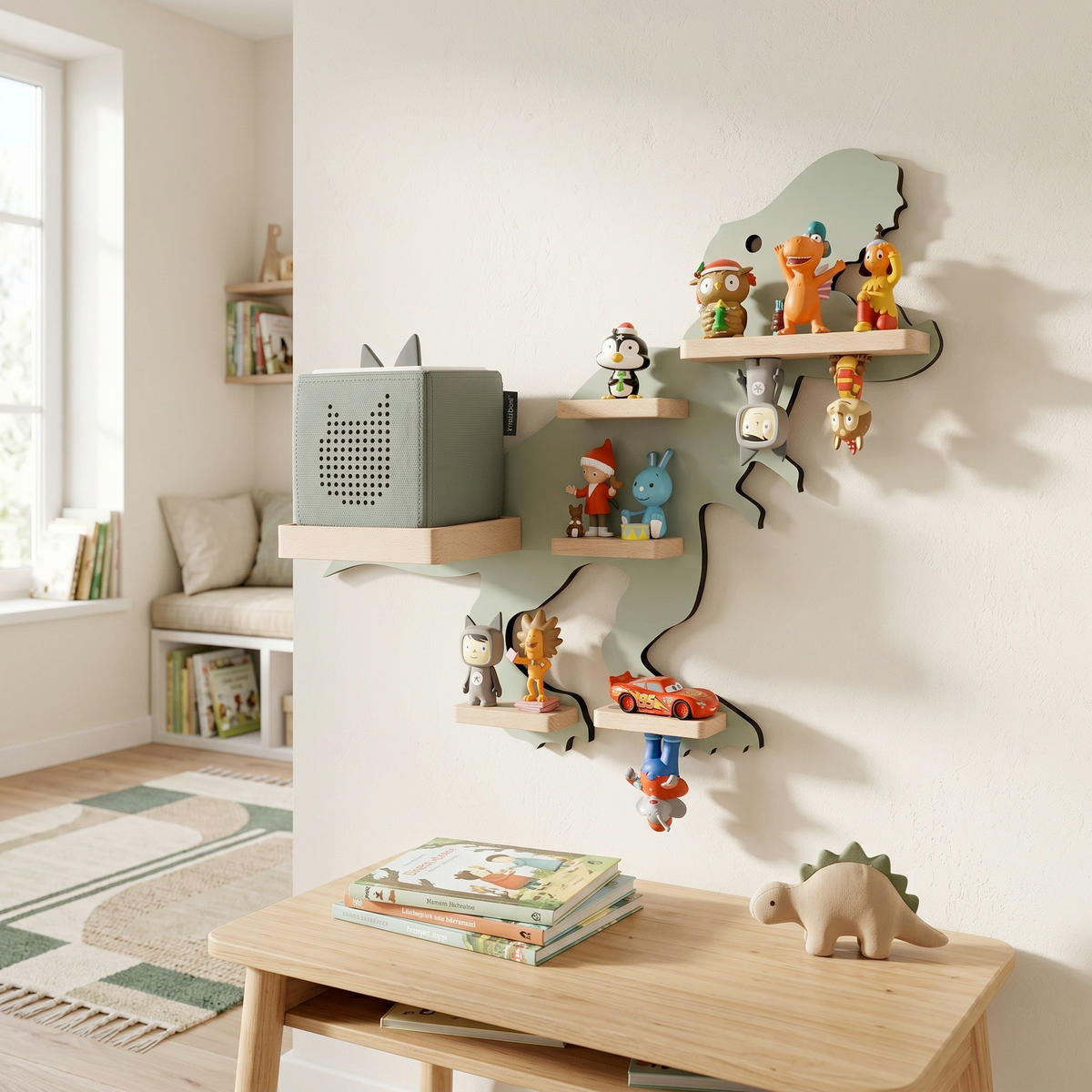 KINDERREGAL  - Grün, Modern, Holzwerkstoff (52/44/19cm) - Livetastic