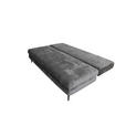 SCHLAFSOFA  mit Liegefunktion, Schlafen auf Sitzhöhe, Rücken echt Chenille Graphitfarben  - Schwarz/Graphitfarben, KONVENTIONELL, Textil/Metall (203/94/96cm) - Carryhome