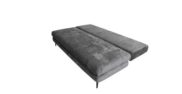 SCHLAFSOFA  mit Liegefunktion, Schlafen auf Sitzhöhe, Rücken echt Chenille Graphitfarben  - Schwarz/Graphitfarben, KONVENTIONELL, Textil/Metall (203/94/96cm) - Carryhome