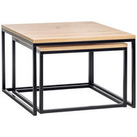 SET MĂSUȚE DE CAFEA - negru, Romantik / Landhaus, lemn (60-70/40-46/60-70cm) - Carryhome