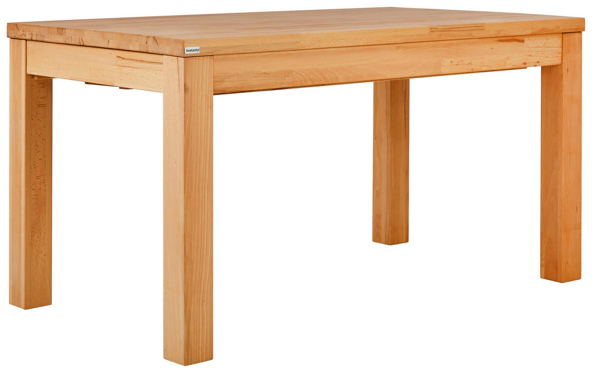 ESSTISCH in Holz 140-190/80/75 cm  - Kernbuche, Natur, Holz (140-190/80/75cm) - Livetastic
