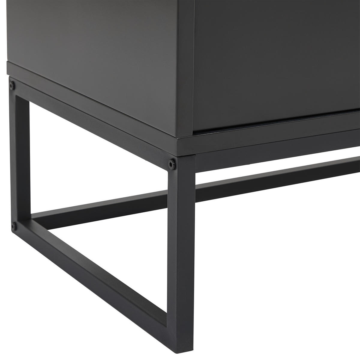 VISOKA KOMODA, antracit, črna  - črna/antracit, Design, kovina/leseni material (120/130/40cm) - MID.YOU