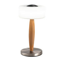 LED-TISCHLEUCHTE 15/29 cm   - Eichefarben/Weiß, Natur, Glas/Holz (15/29cm) - Fabas Luce