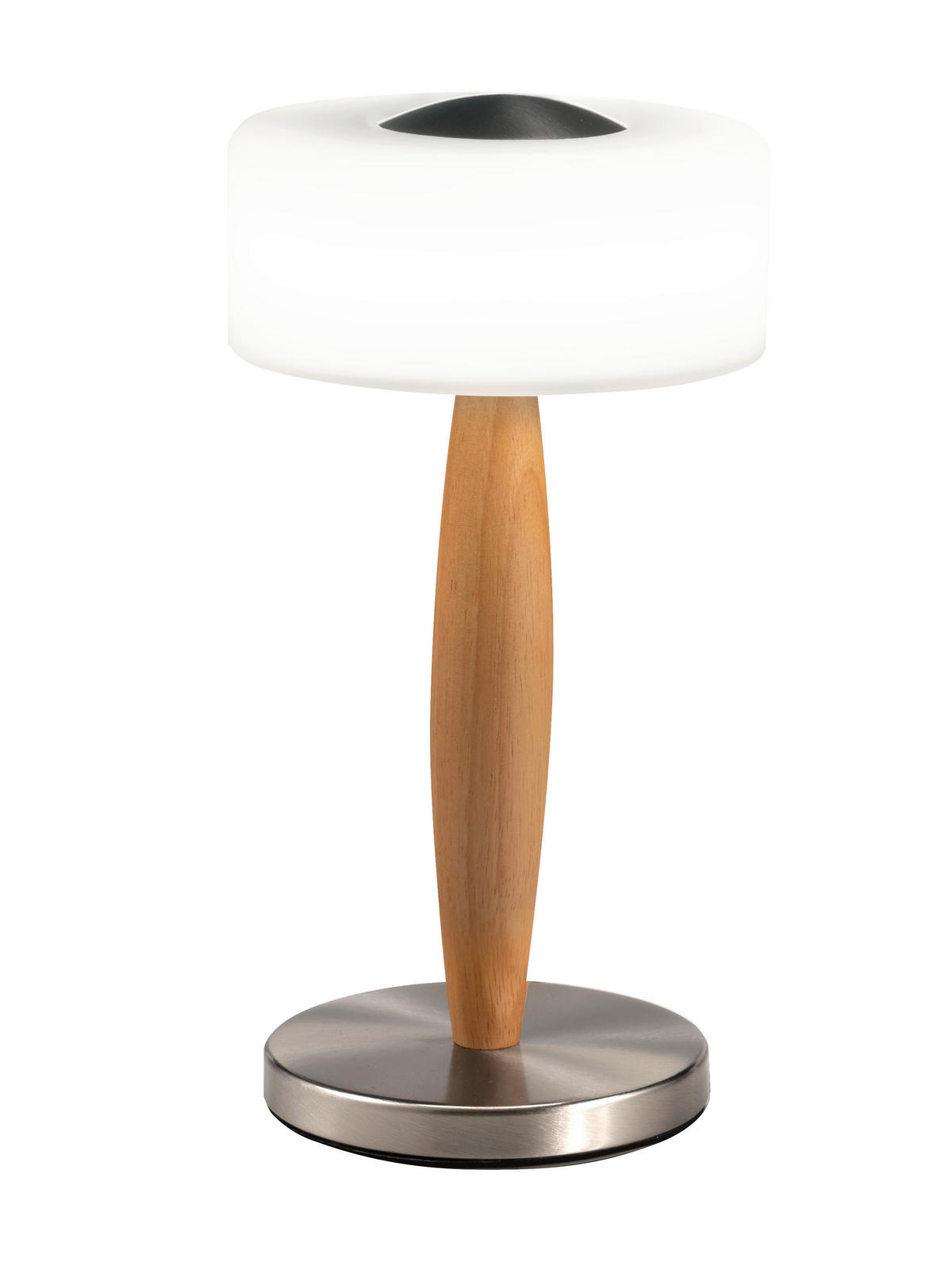 LED-TISCHLEUCHTE 15/29 cm   - Eichefarben/Weiß, Natur, Glas/Holz (15/29cm) - Fabas Luce