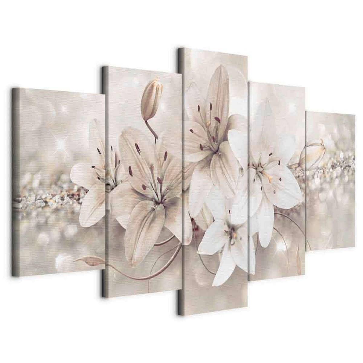 LEINWANDBILD Blumen 200/100/1.2 cm  - Beige, Basics, Holzwerkstoff/Textil (200/100/1.2cm) - artgeist