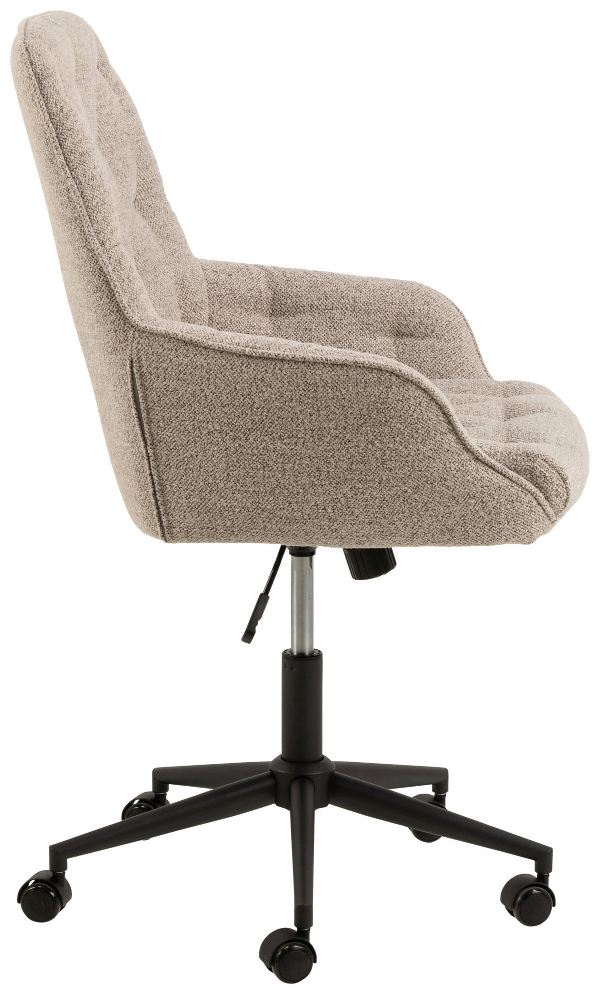 DREHSTUHL  in Bouclé Beige  - Beige/Schwarz, Design, Textil/Metall (60/106/67,5cm) - MID.YOU