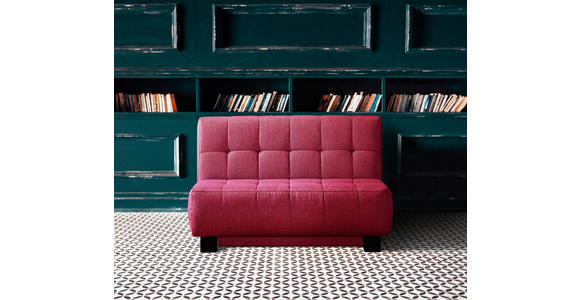 SCHLAFSOFA Rot  - Rot/Schwarz, Design, Textil/Metall (125/92/102cm) - Novel