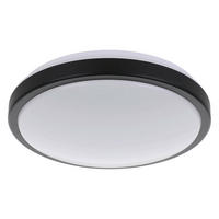 DECKENLEUCHTE 18 W  32,5/9 cm    - Weiss/Schwarz, Basics, Kunststoff/Metall (32,5/9cm) - Eglo