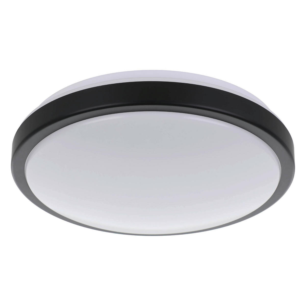 DECKENLEUCHTE 18 W  32,5/9 cm    - Weiss/Schwarz, Basics, Kunststoff/Metall (32,5/9cm) - Eglo