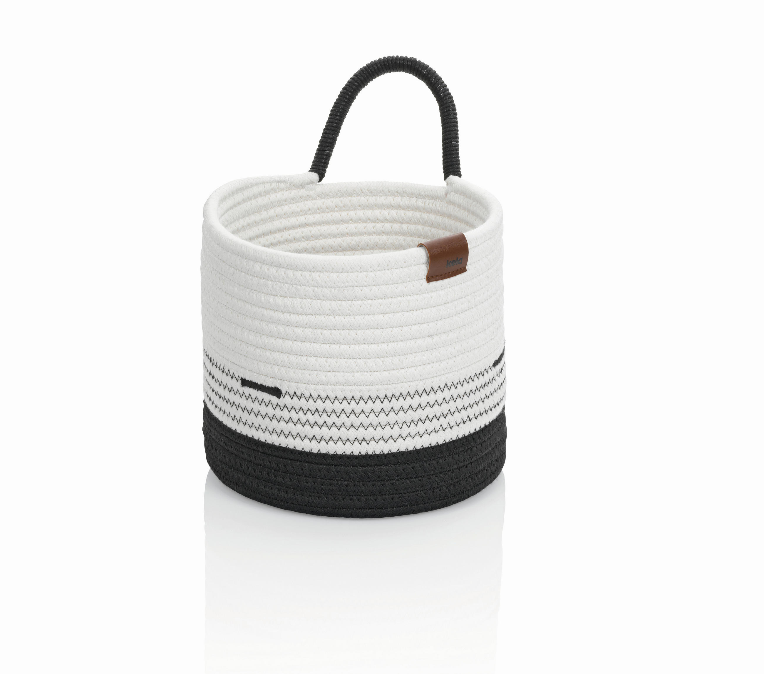 UNIVERSALKORB  18/17 cm - Schwarz/Weiß, Basics, Textil (18/17cm) - Kela
