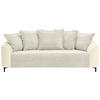 3-SITZER-SOFA in Cord, Velours Beige  - Beige/Schwarz, KONVENTIONELL, Textil/Metall (228/84/99cm) - Carryhome