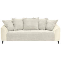 3-SITZER-SOFA in Cord, Velours Beige  - Beige/Schwarz, Konventionell, Textil/Metall (228/84/99cm) - Carryhome