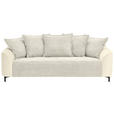 3-SITZER-SOFA in Cord, Velours Beige  - Beige/Schwarz, KONVENTIONELL, Textil/Metall (228/84/99cm) - Carryhome