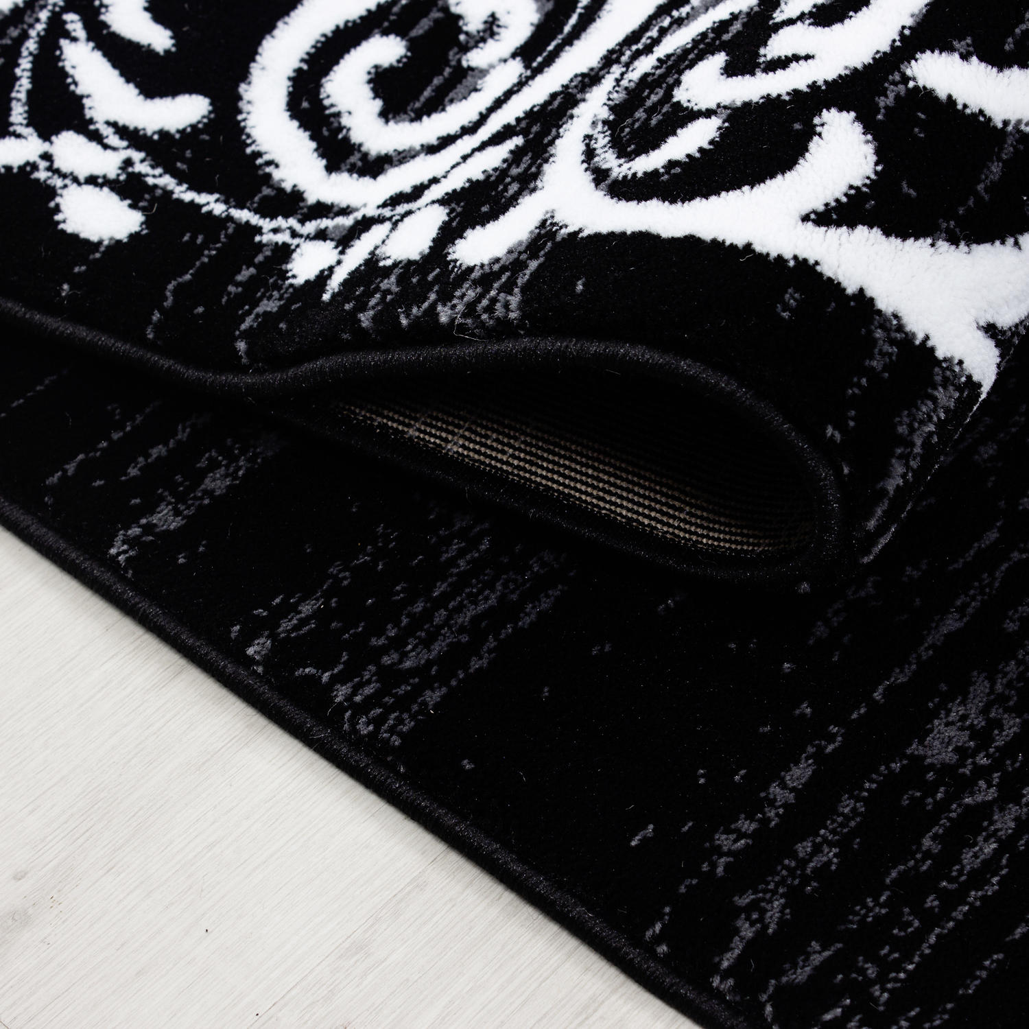 Thumbnail - Novel Läufer Miami, Schwarz, Textil, Bordüre, rechteckig, 80x300 cm, Oeko-Tex® Standard 100, leicht zusammenrollbar, für...