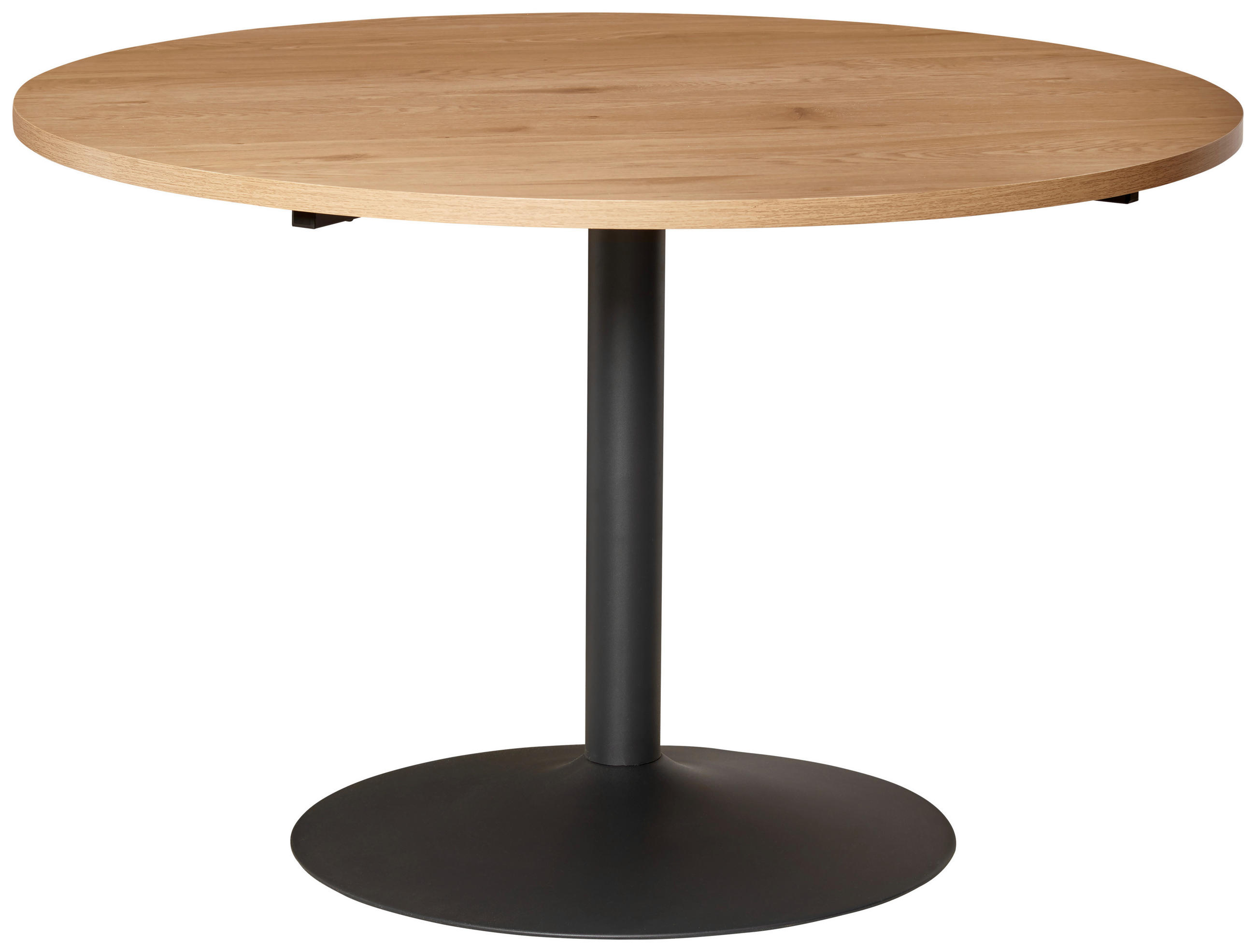 ESSTISCH in Metall, Holzwerkstoff 120/120/76 cm  - Eichefarben/Schwarz, LIFESTYLE, Holzwerkstoff/Metall (120/120/76cm) - MID.YOU