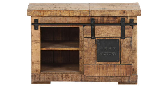 KOMMODE  in 75/50/45 cm  - Schwarz/Naturfarben, KONVENTIONELL, Holz/Metall (75/50/45cm) - Landscape