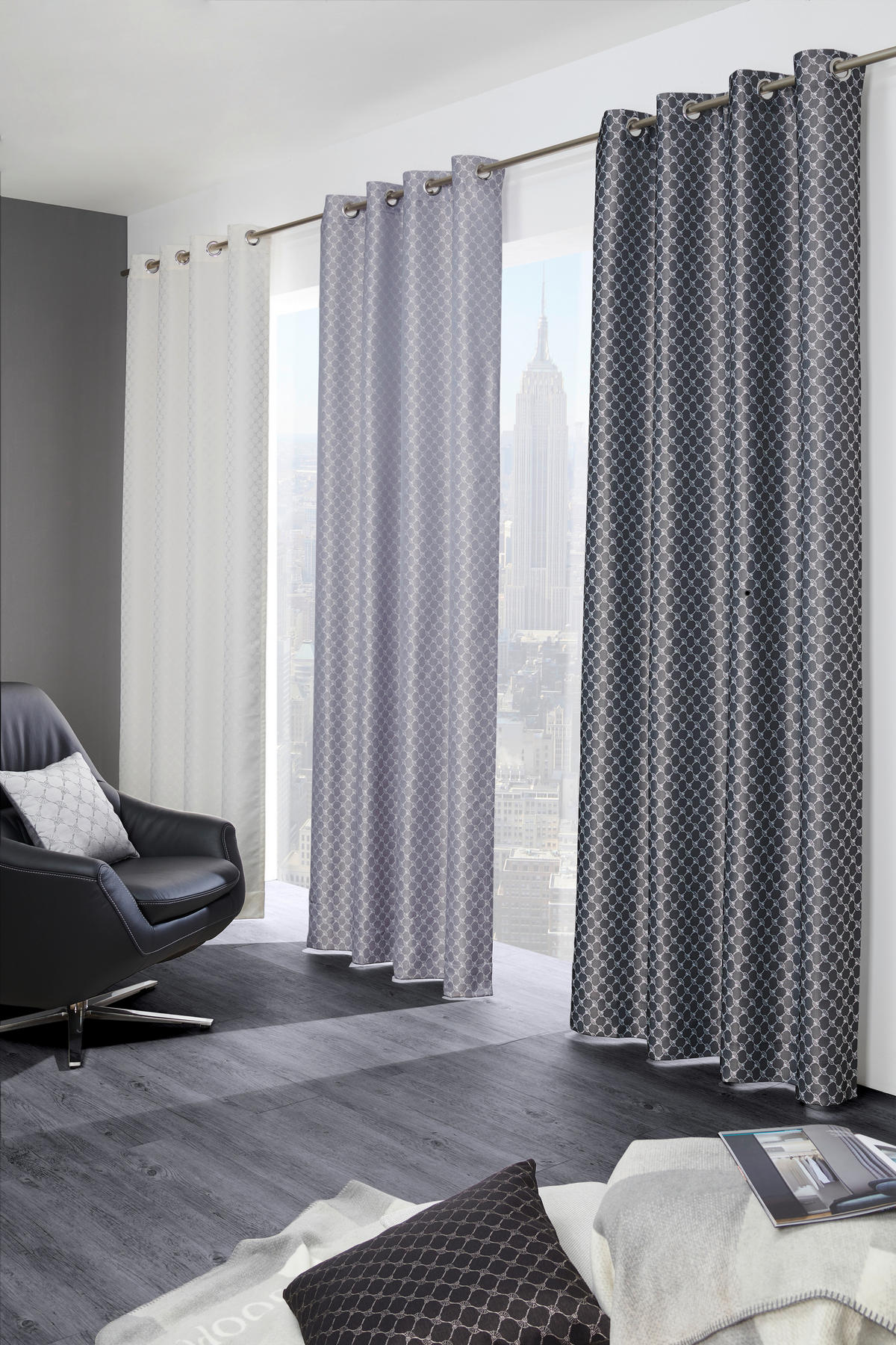 ÖSENSCHAL J-Allovers blickdicht 140/250 cm   - Naturfarben, Design, Textil (140/250cm) - Joop!