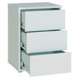 NACHTSCHRANK 50/69/42 cm  - Silberfarben/Hellgrau, Trend, Holzwerkstoff/Kunststoff (50/69/42cm) - Carryhome