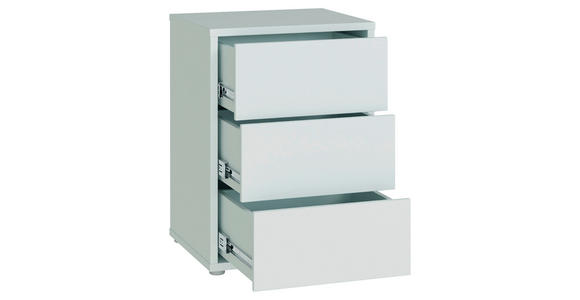 NACHTSCHRANK 50/69/42 cm  - Silberfarben/Hellgrau, Trend, Holzwerkstoff/Kunststoff (50/69/42cm) - Carryhome
