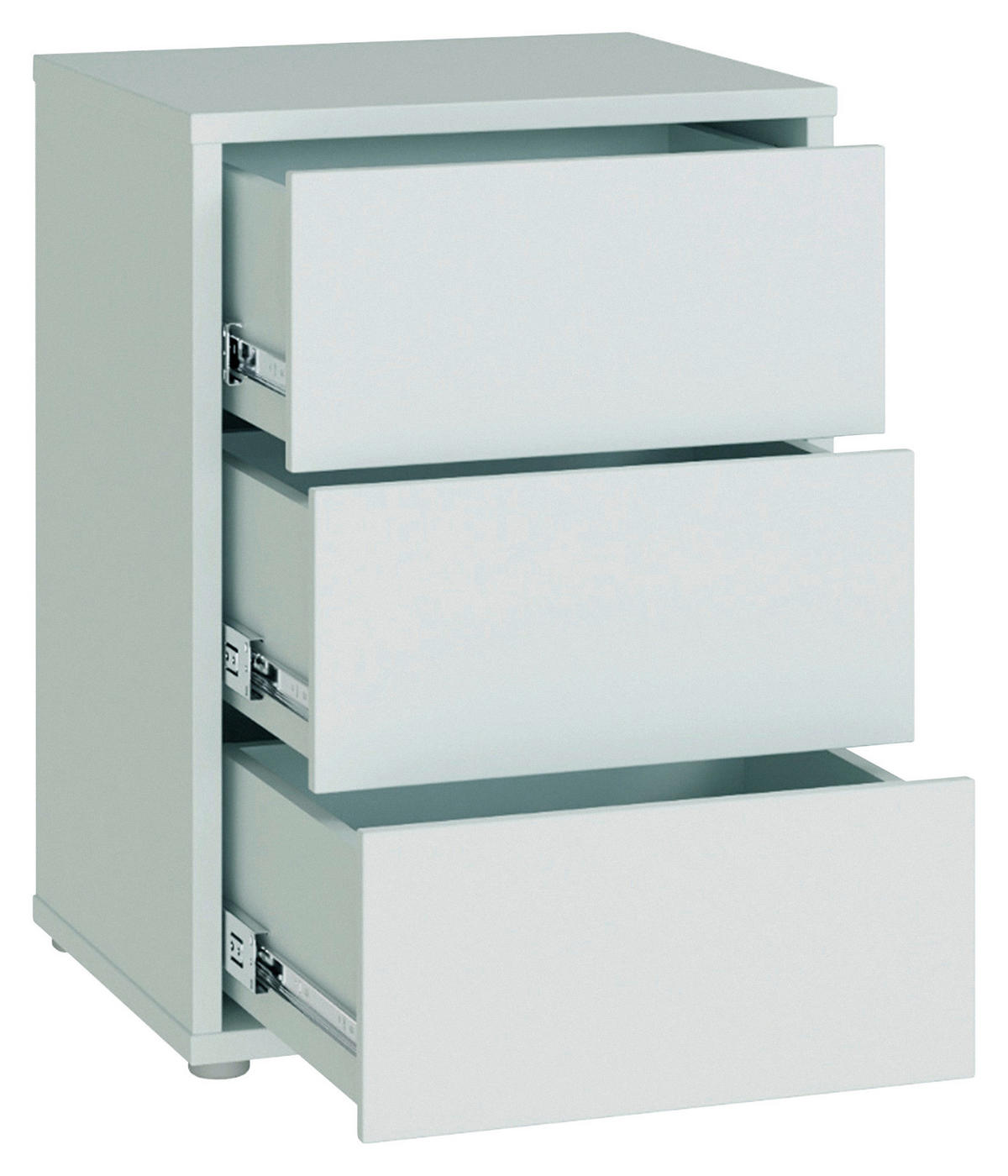 NACHTSCHRANK 50/69/42 cm  - Silberfarben/Hellgrau, Trend, Holzwerkstoff/Kunststoff (50/69/42cm) - Carryhome
