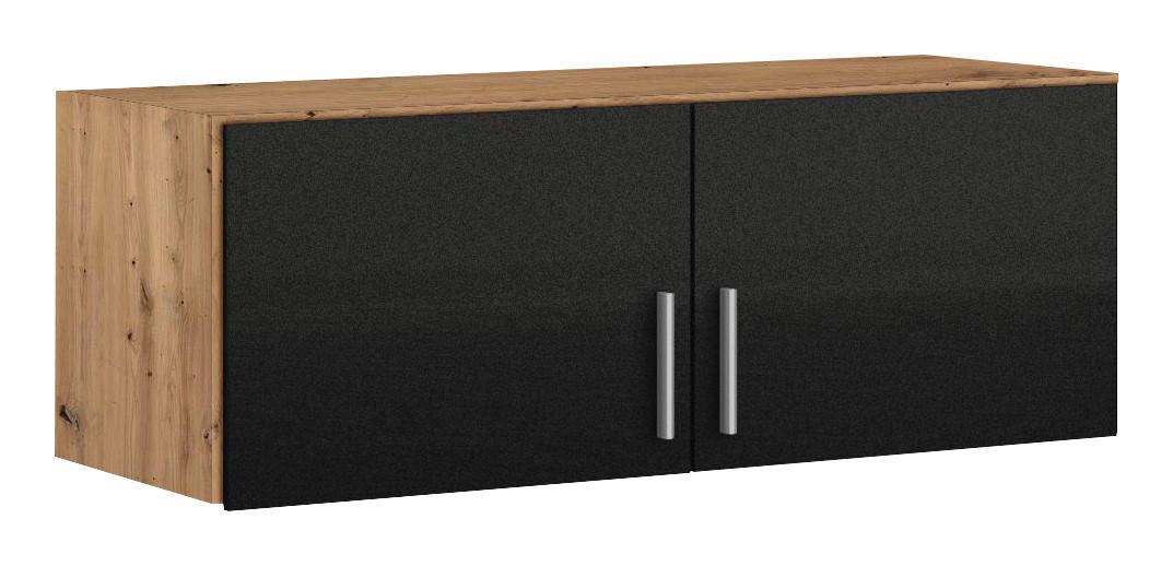 AUFSATZSCHRANK 91/39/54 cm   - Dunkelgrau/Silberfarben, Design, Holzwerkstoff/Kunststoff (91/39/54cm) - Carryhome