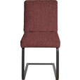 SCHWINGSTUHL  in Stahl Chenille  - Schwarz/Rosa, Design, Textil/Metall (46/92/60cm) - Dieter Knoll