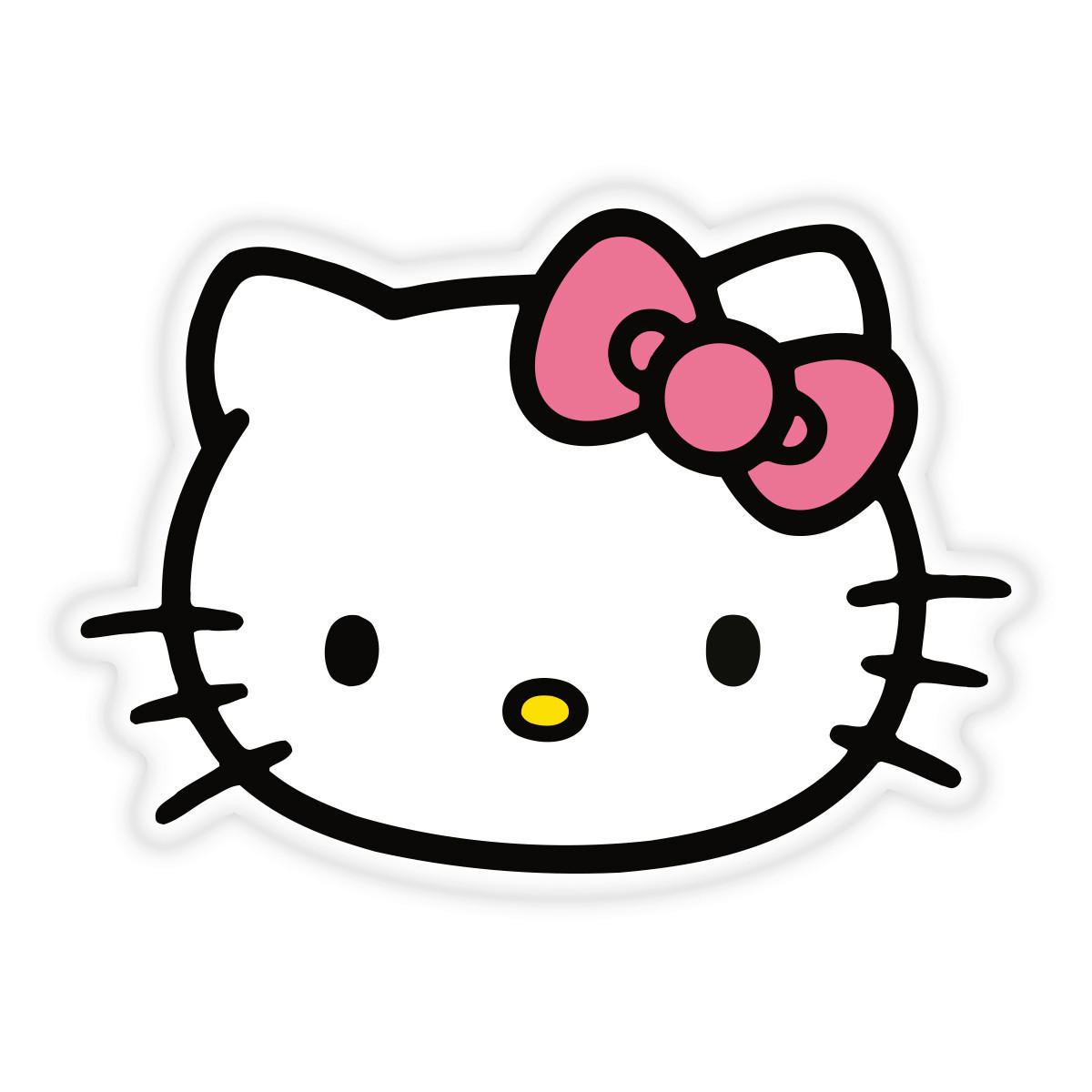 ZIERKISSEN HELLO KITTY 36/26 cm  - Schwarz/Rosa, KONVENTIONELL, Textil (36/26cm) - Herding