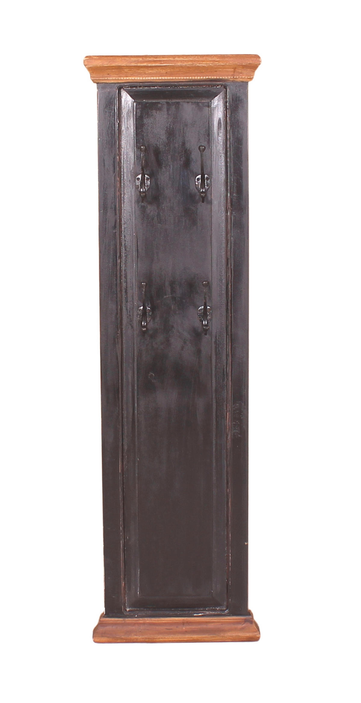 GARDEROBENPANEEL  in 35/110/8 cm  - Schwarz/Honig, Design, Holz/Holzwerkstoff (35/110/8cm) - MID.YOU