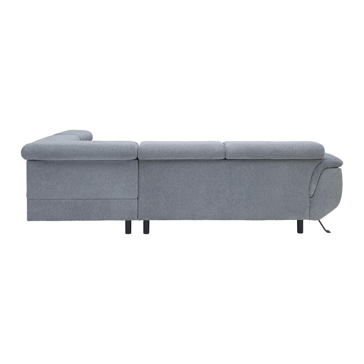 HÖRNSOFFA i vävt tyg grå  - grå/svart, Modern, metall/textil (198/257cm) - MID.YOU