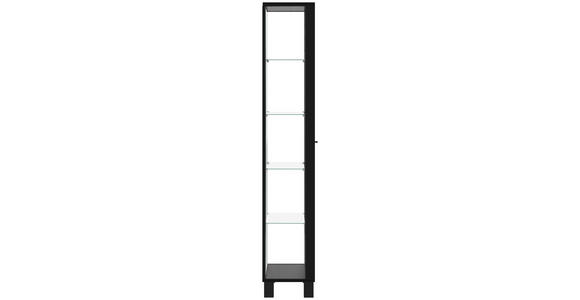 VITRINE  in Schwarz  - Schwarz, KONVENTIONELL, Glas/Holzwerkstoff (33/189/33cm) - Carryhome