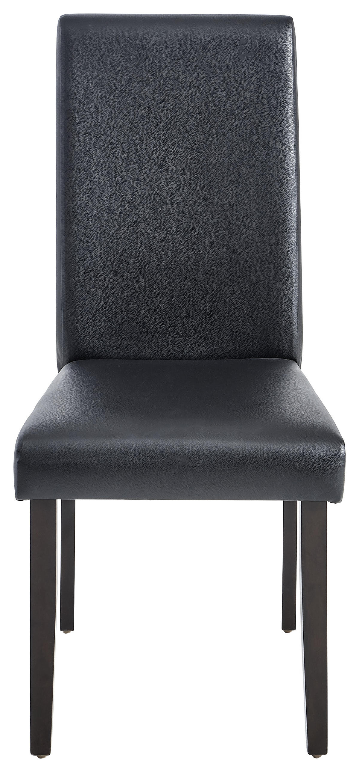 STUHL-SET 2 Stück  in Lederlook Holz, Textil  - Dunkelbraun/Schwarz, Design, Holz/Textil (46/95/56,5cm) - Livetastic