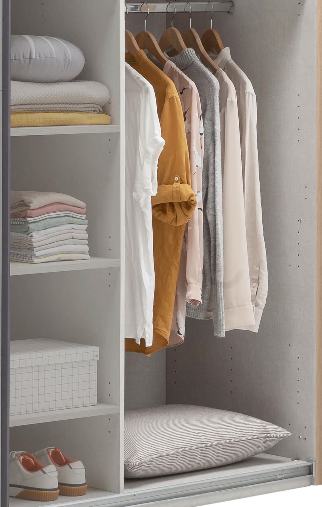 INNENEINTEILUNG 35/131,5/55,5 cm   - Hellgrau, MODERN, Holzwerkstoff (35/131,5/55,5cm) - Xora