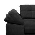 ECKSOFA in Mikrofaser Graphitfarben  - Chromfarben/Graphitfarben, Design, Textil/Metall (265/180cm) - Carryhome