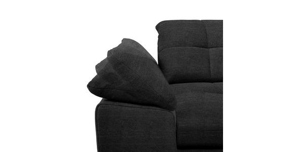 ECKSOFA in Mikrofaser Graphitfarben  - Chromfarben/Graphitfarben, Design, Textil/Metall (265/180cm) - Carryhome