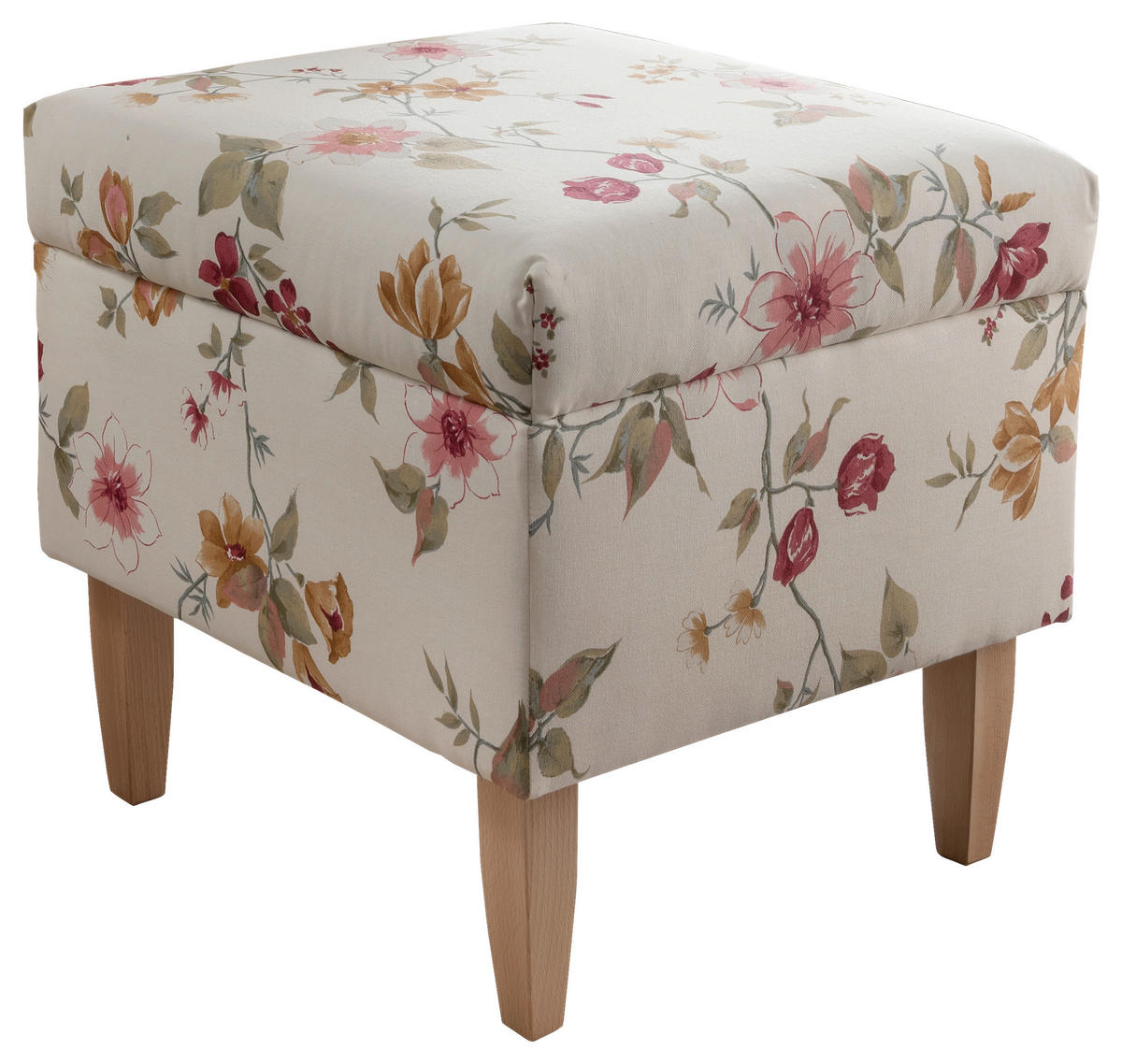 SESSELSET in Webstoff Rot, Buchefarben, Beige  - Beige/Rot, KONVENTIONELL, Holz/Textil (80/102/86cm) - Livetastic