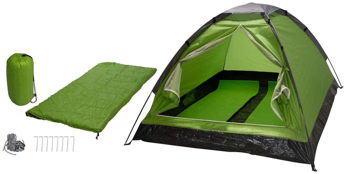 ZELT - Grün, KONVENTIONELL, Kunststoff/Textil (205/145/100cm) - Ambia Garden