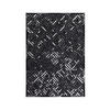 FLACHWEBETEPPICH 80/150 cm Spark 410 Schwarz / Silber Schwarz, Silberfarben  - Silberfarben/Schwarz, Basics, Leder/Textil (80/150cm) - Novel