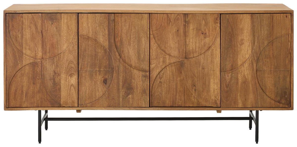 SIDEBOARD  in 175/80/40 cm  - Grau/Honig, KONVENTIONELL, Holz/Metall (175/80/40cm) - Livetastic