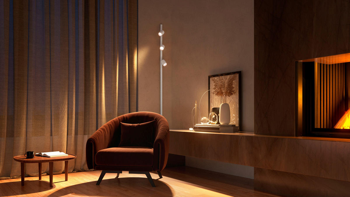 SCHIENENSYSTEM Perifo 221,5/12,8/2,6 cm   - Weiß, Basics, Metall (221,5/12,8/2,6cm) - Philips HUE
