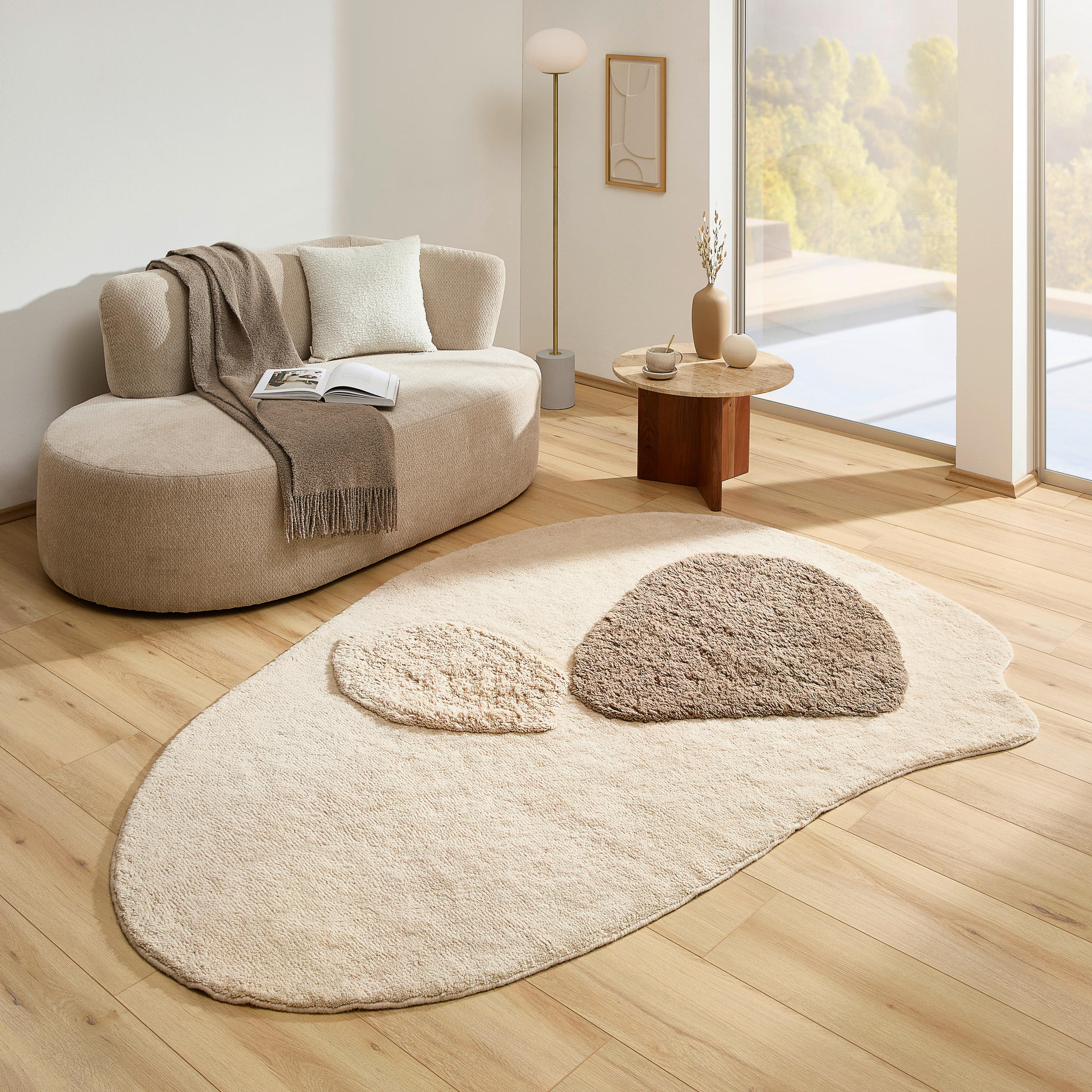 HANDWEBTEPPICH 130/190 cm Beige  - Beige, Natur, Textil (130/190cm) - Novel