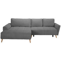 ECKSOFA Grau Webstoff  - Buchefarben/Grau, KONVENTIONELL, Holz/Textil (169/294cm) - Carryhome