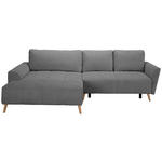 ECKSOFA in Webstoff Grau  - Buchefarben/Grau, KONVENTIONELL, Holz/Textil (169/294cm) - Carryhome