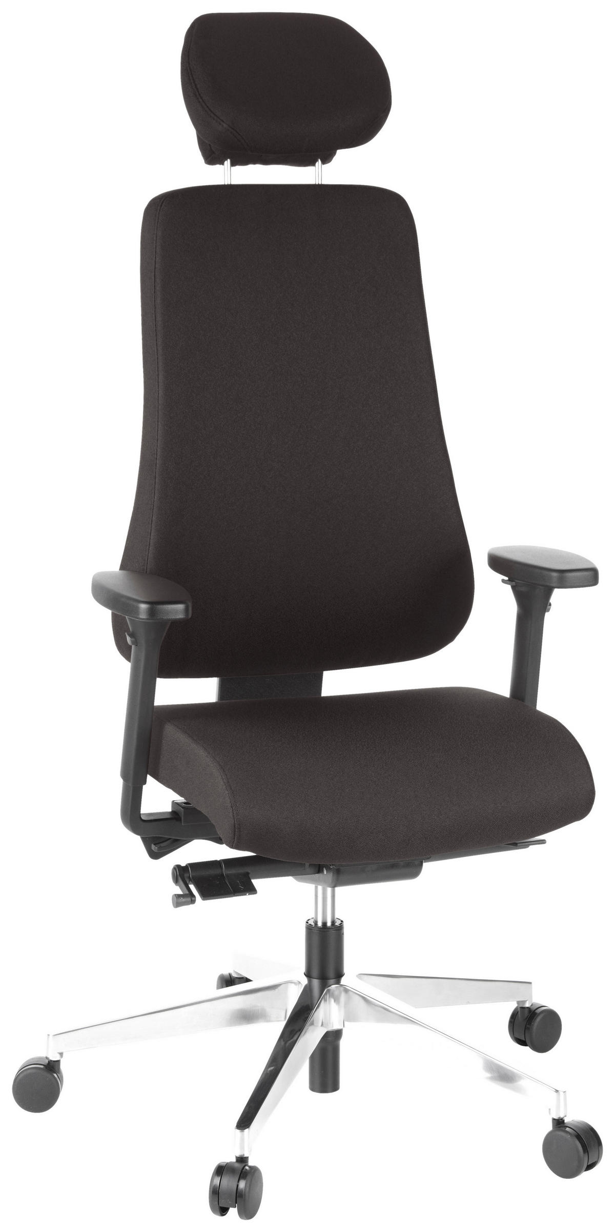 DREHSTUHL Flachgewebe Schwarz  - Schwarz, MODERN, Kunststoff/Textil (70/148/65cm) - MID.YOU