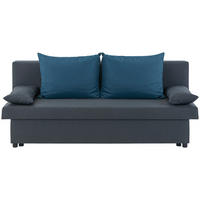 SCHLAFSOFA  mit Rücken echt Dunkelgrau  - Blau/Dunkelgrau, Basics, Karton/Holz (192/82cm) - MID.YOU